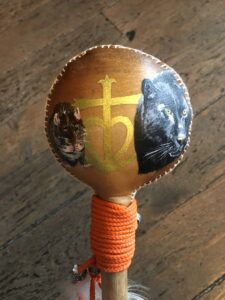 Hochet rat et panthère noire